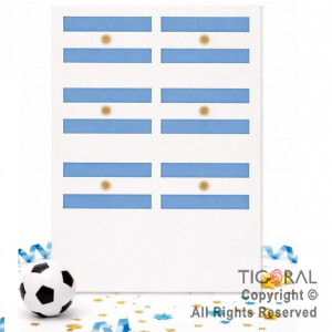 STICKERS BANDERAS AUTOADHESIVOS PARA ROSTRO FACE X 12 UNIDADES